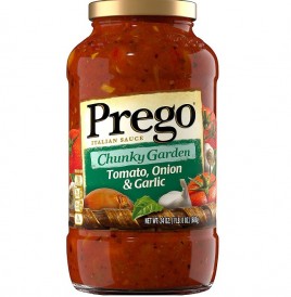 Prego Chunky Garden Tomato, Onion & Garlic Italian Sauce  Glass Jar  680 grams